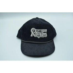 Los Angeles LA Raiders Corduroy Hat Vtg Strapback  Ajustable Hat Cap AmaPro 90s